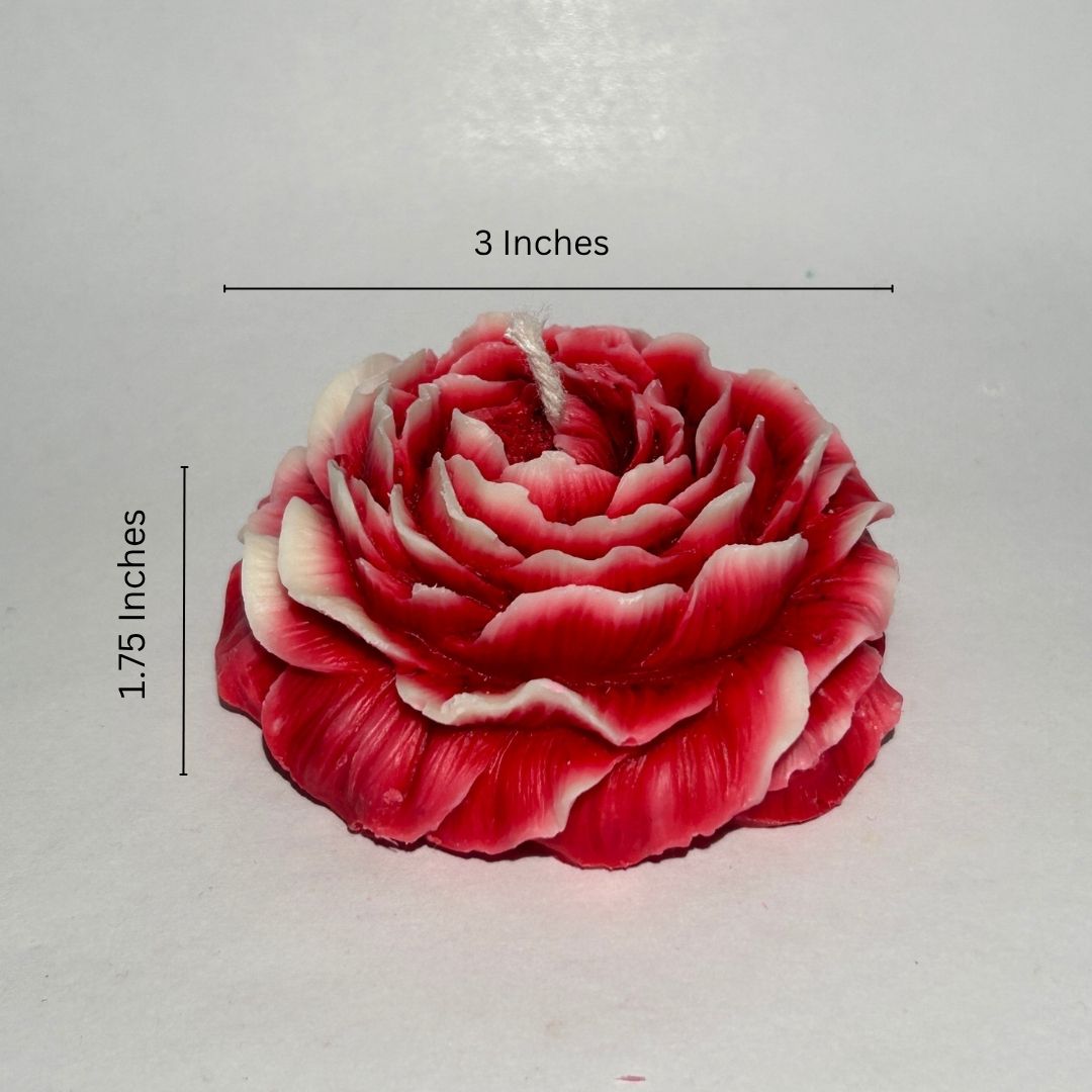 Peony Mould Scented Candle - 12 Hours Burn Time