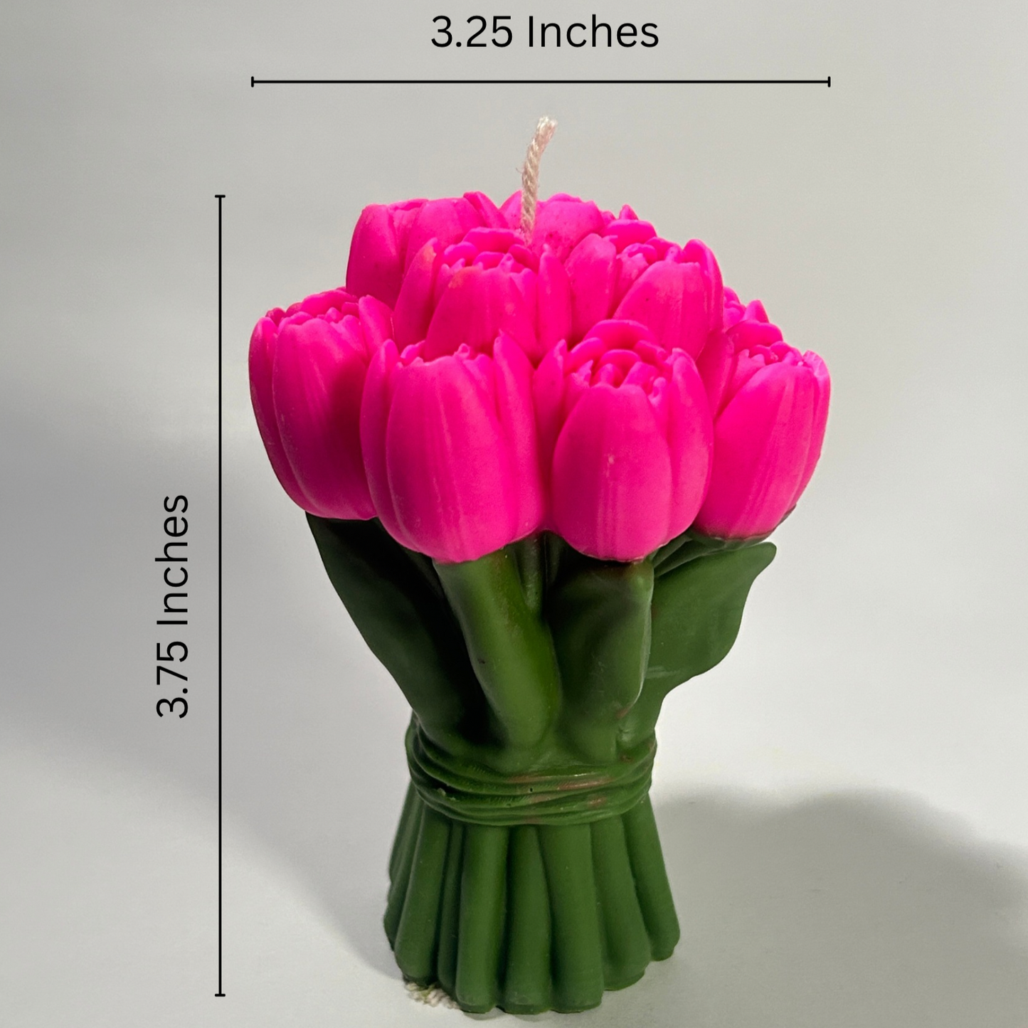 Bunch of Tulip Mould Scented Candle - 36 Hours Burn Time