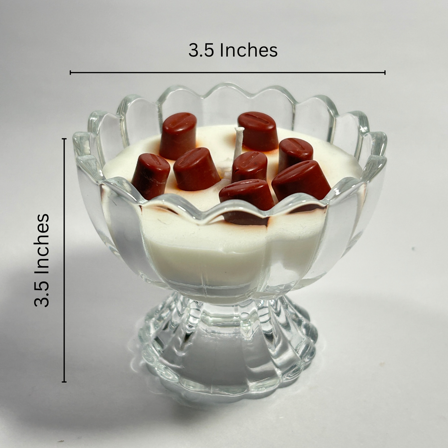 Coffee in Glass Bowl Premium Scented Candle - Coffee Fragrance - 45 Hours Burn Time