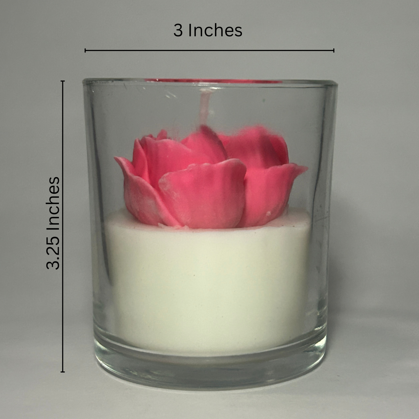 Heart Rose Jar Scented Candle - 72 Hours Burn Time