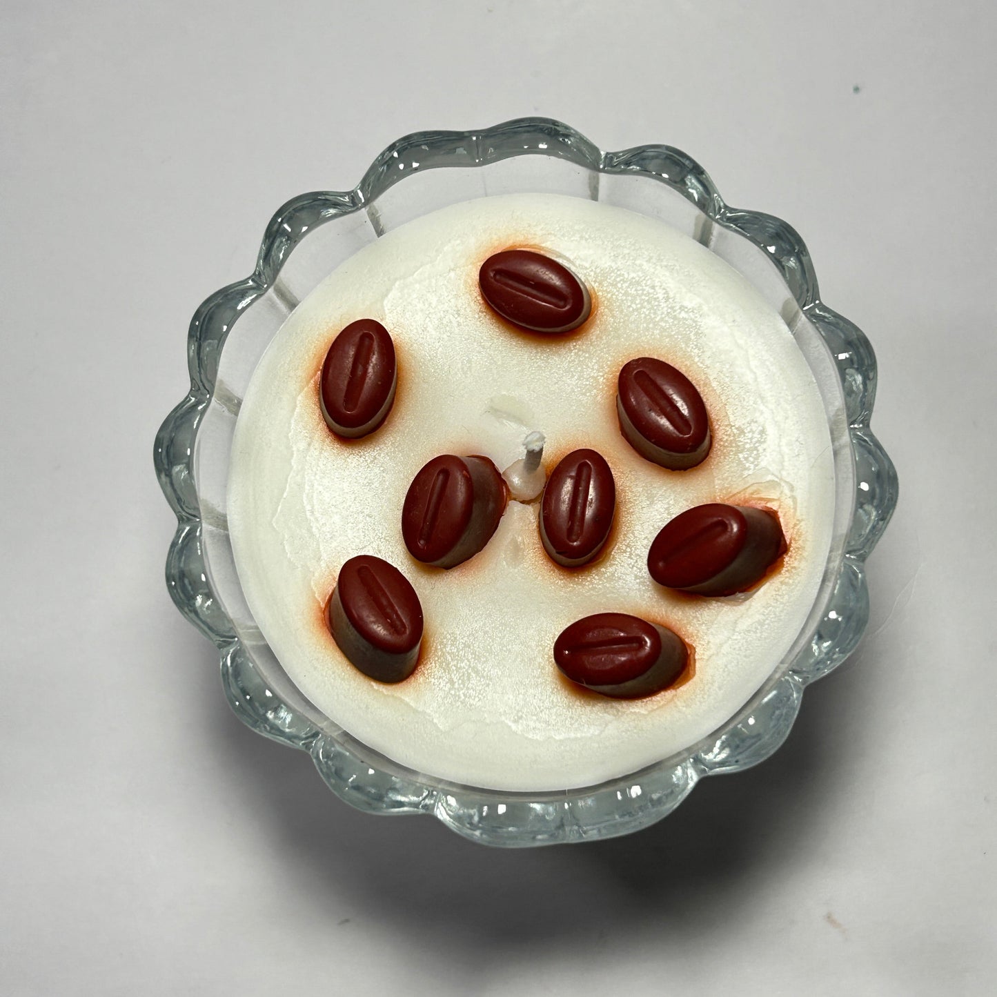 Coffee in Glass Bowl Premium Scented Candle - Coffee Fragrance - 45 Hours Burn Time