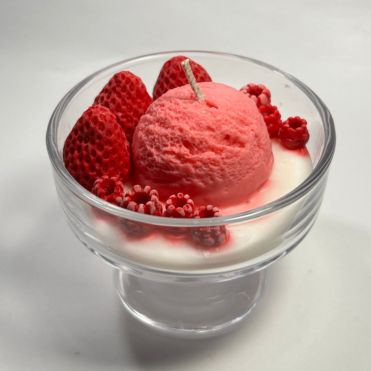Ice Cream Sundae in Glass Bowl Premium Scented Candle - 56 Hours Burn Time