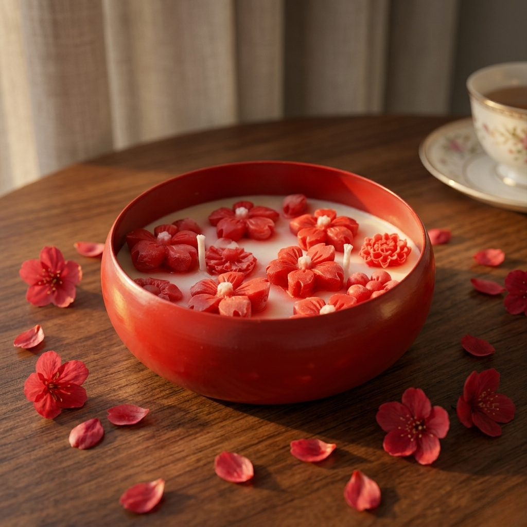 Red Urli Scented Candle - 50 Hours Burn Time